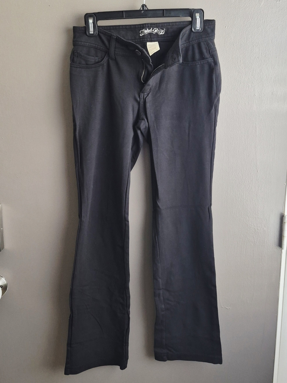 Faded Glory Black Zip-Front Pants - Size 4A